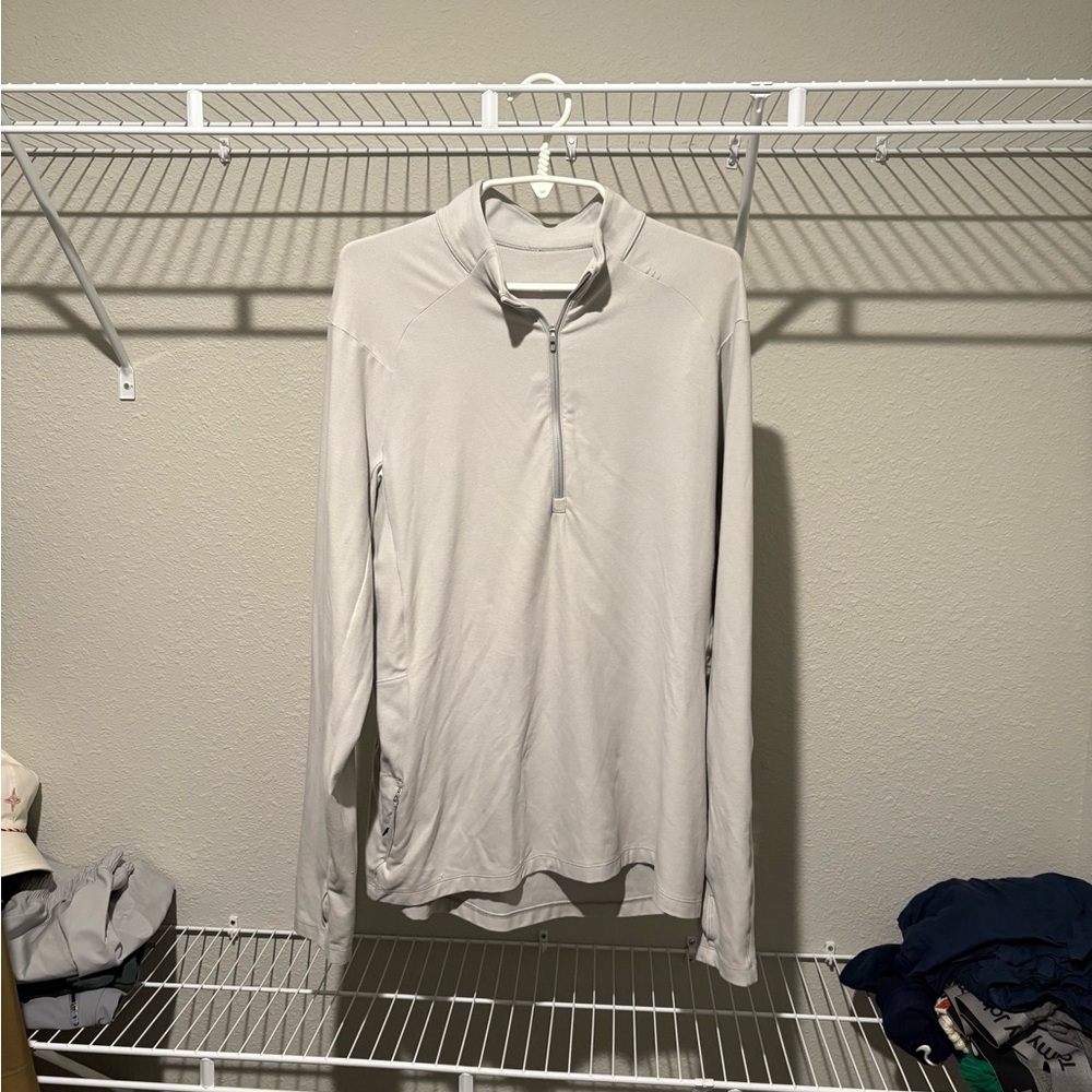 lululemon athletica Men's Gray Long Sleeve Quarter-Zip Shirt - Picture 1 of 2